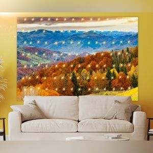 Mountain Trees Forest Backdrop for Wedding Photography Background Art Tapestries